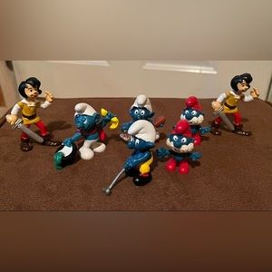 Vintage Super Smurf Figurine Lot